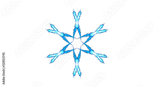 Blue purple isolated snowflake detail shapes semi-transparent overlay