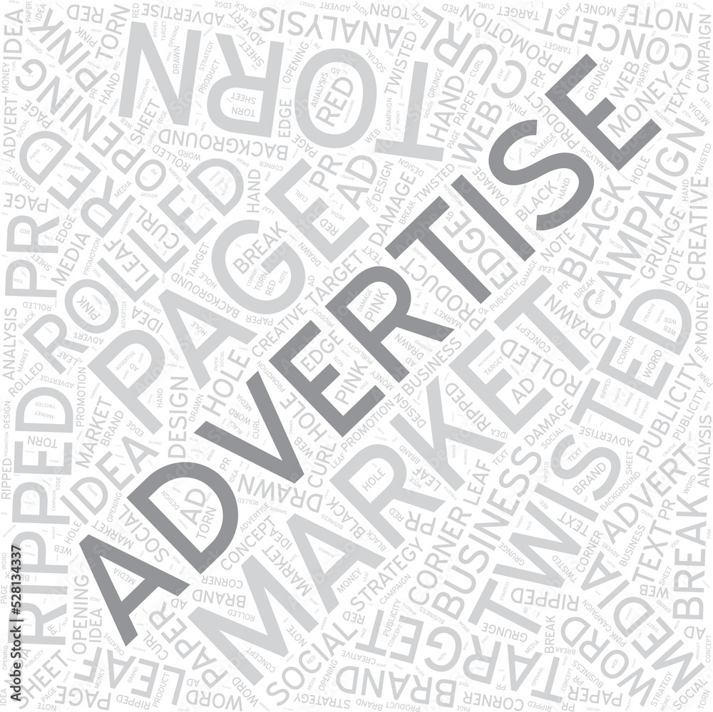advertise Word cloud art Detailed Vector advertise Word cloud art Detailed Vector