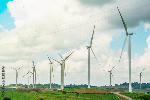 Alternative energy with wind turbine