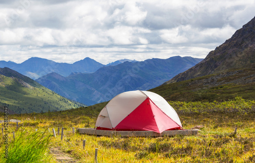 Tent in tundra
