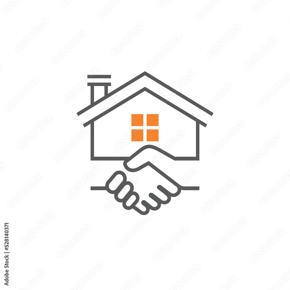 illustration of hands deal symbol, cooperation icon, vector art.