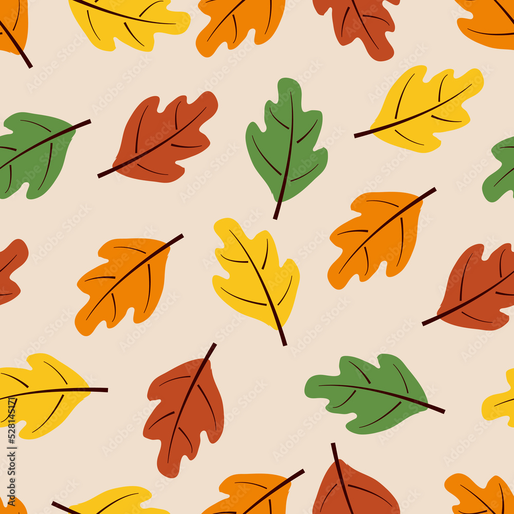 Fototapeta premium Fall colorful seamless pattern
