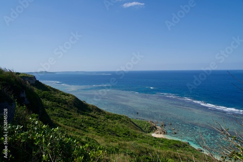 Scenery of the sea and peninsula cliffs of Miyakojima