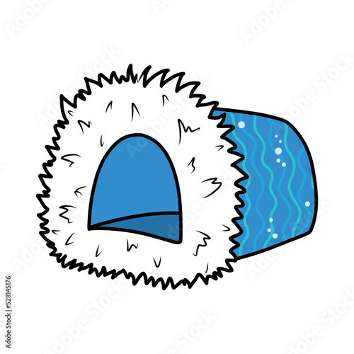 vector house with animal fur in cartoon style.barkitecture on a white background