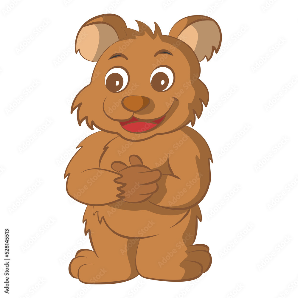 Bear coloring cartoon design on transparent background Bear coloring cartoon design on transparent background
