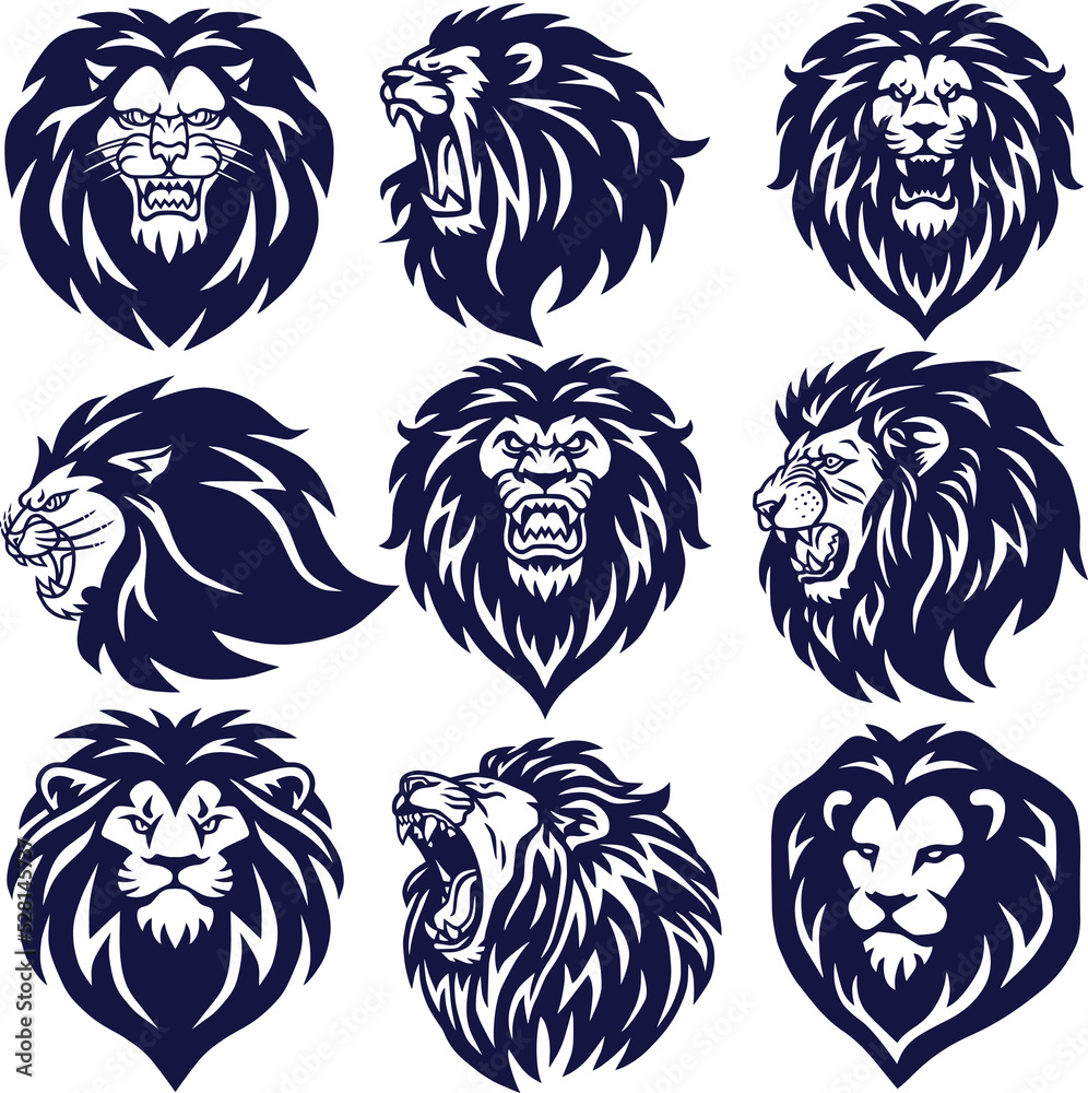 Obraz premium Lion Logo Set Premium CollectionDesign Illustration Package