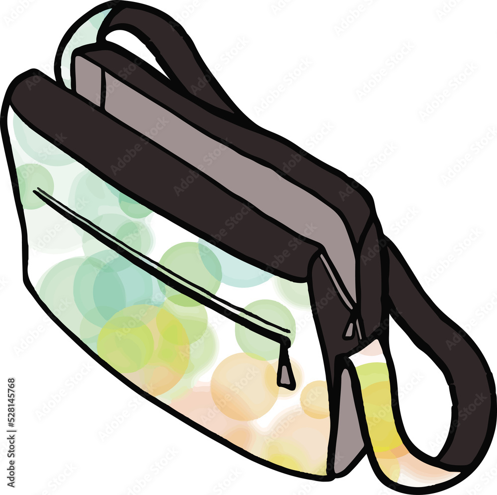 Fototapeta premium Bag School Stationery Illustration