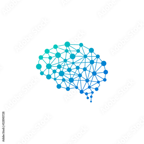 brain technology logo vector stock illustration