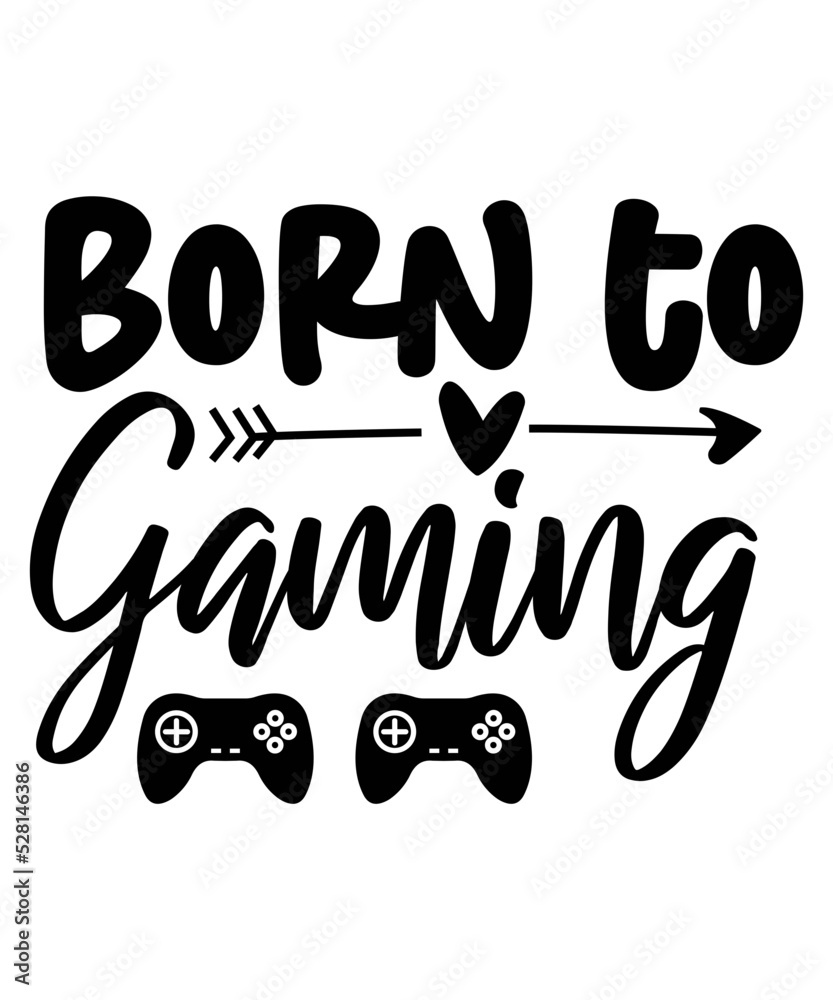 A Cartoon Gamer Having Fun Playing Video Games Royalty Free SVG