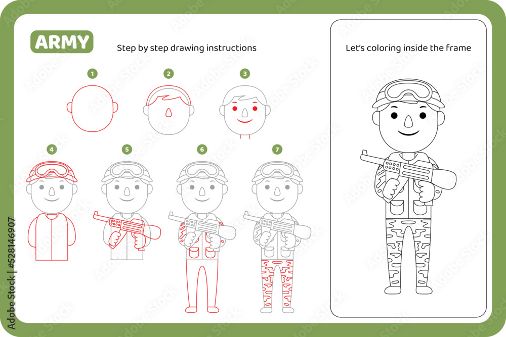how to draw army profession tutorial vector how to draw army profession tutorial vector