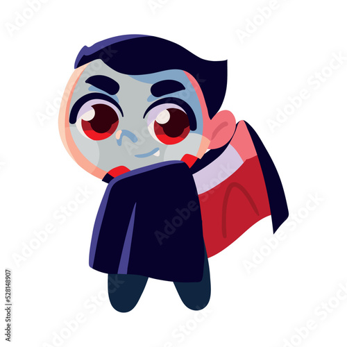 boy dressed as dracula