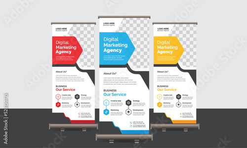 Business Roll-Up Banner Set, Use Corporate Business, Agency, Travel, Gym, Fashion.