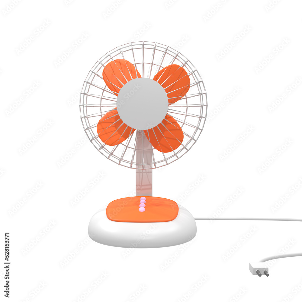3D Render Desk Fan Front View 3D Render Desk Fan Front View