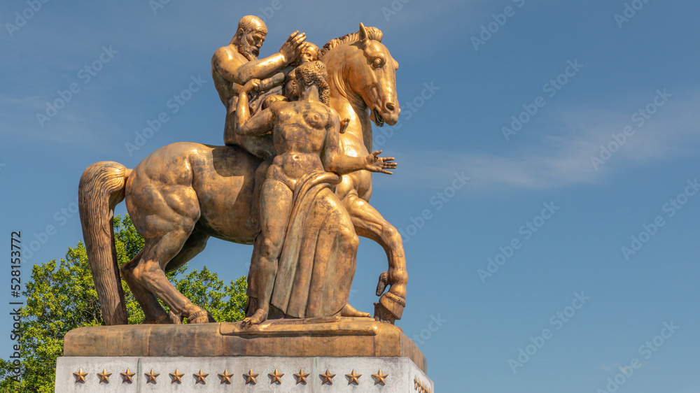 Monument with Man, Woman and Horse Monument with Man, Woman and Horse