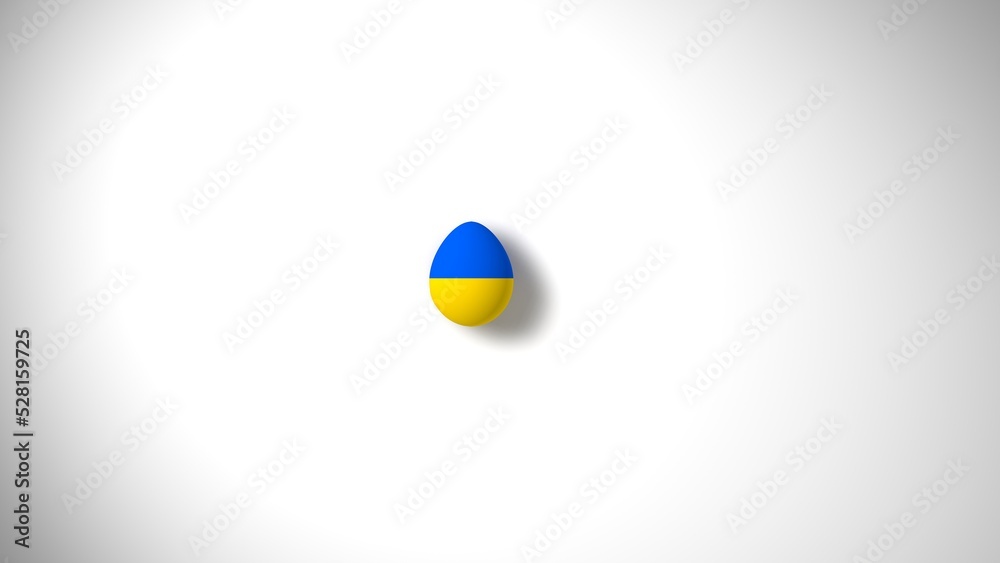 ウクライナ支援のシンボル・青と黄色のイメージ・たまご