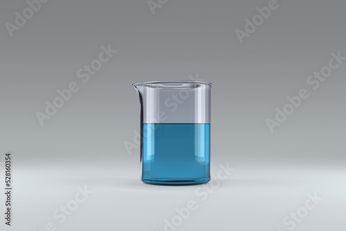 Flask with chemical solution