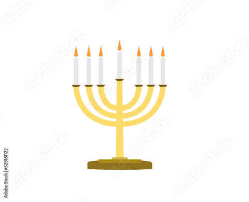 Hanukkah cartoons set. Cute clipart collection of cartoon Hanukkah symbols with smiling faces.Happy Hanukkah banner, template for your design. Hanukkah is a Jewish holiday. Greeting Card with Menorah,