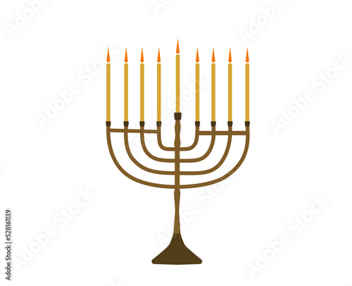 Hanukkah cartoons set. Cute clipart collection of cartoon Hanukkah symbols with smiling faces.Happy Hanukkah banner, template for your design. Hanukkah is a Jewish holiday. Greeting Card with Menorah,