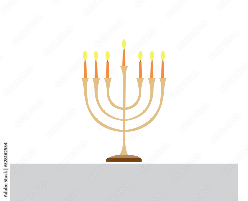 Happy Hanukkah, Jewish Festival of Lights scene with people, happy families with children. Happy Hanukkah lettering in Hebrew. Original Hebrew font logo with Hanukkah menorah (candelabra) for postcard Happy Hanukkah, Jewish Festival of Lights scene with people, happy families with children. Happy Hanukkah lettering in Hebrew. Original Hebrew font logo with Hanukkah menorah (candelabra) for postcard
