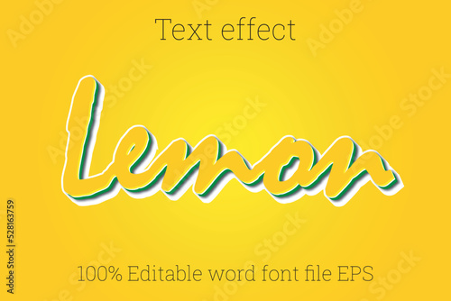 text effect lemon