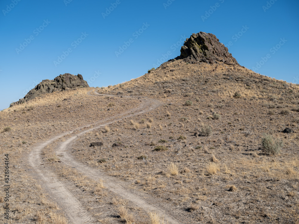 Winding road in the mountains of the Northern Nevada Desert. Winding road in the mountains of the Northern Nevada Desert.