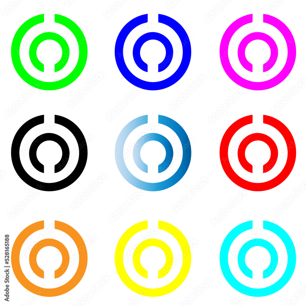 Logo vector simple design circle style. a collection of colorful circles. can be used for icons, social media, websites, businesses, etc