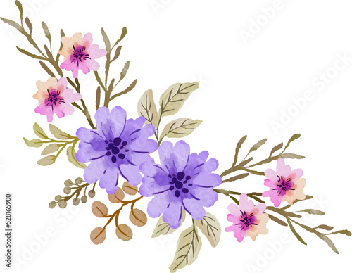 elegant watercolor flower arrangement