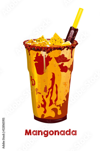 Mangonada is a famous Mexican drink with a bright and refreshing taste of mango, lime, salt and chili pepper. This fantastic blend will blow your palate for an authentic taste of real Mexico.