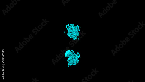 blue cartoon jewellery finest diamonds font - colon, isolated - object 3D rendering