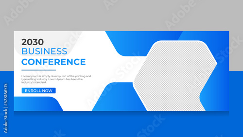 Digital marketing webinar, cover banner design, corporate business webinar, web banner template, business conference layout