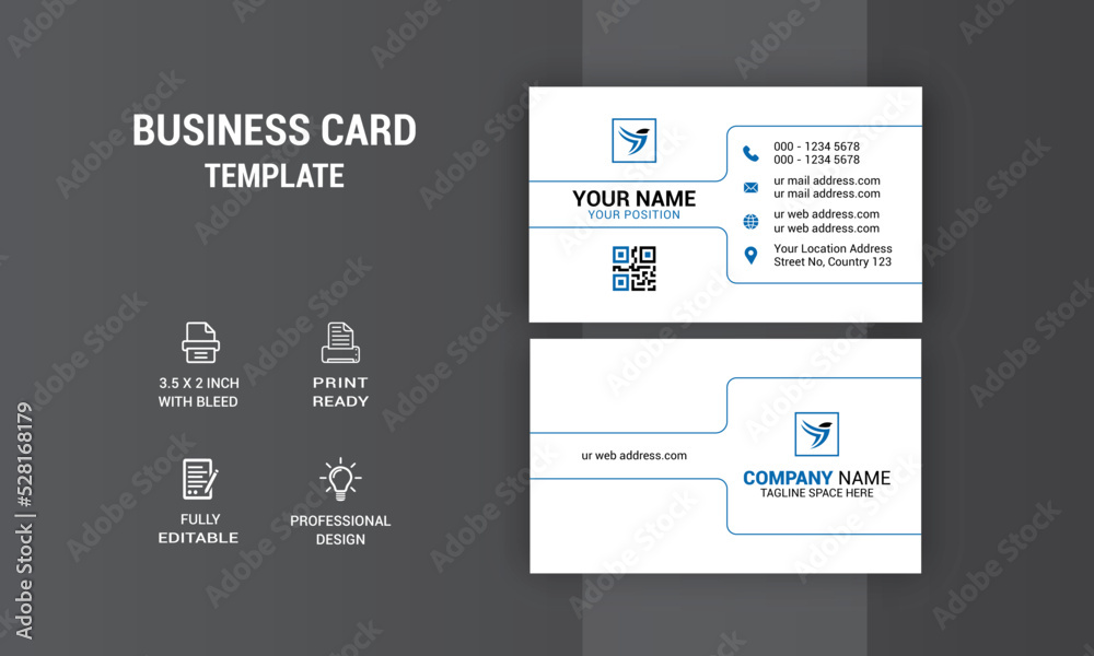 Creative Business Card Design. Card Design. Photos & Vector Standard Template Creative Business Card Design. Card Design. Photos & Vector Standard Template