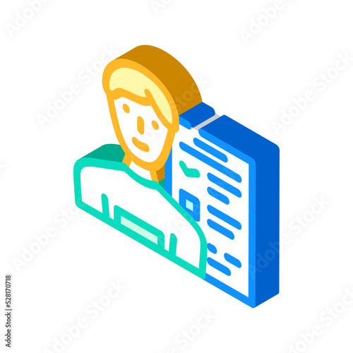 hql highly qualified lead isometric icon vector. hql highly qualified lead sign. isolated symbol illustration
