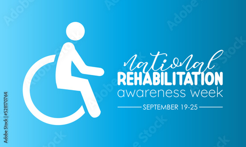 Vector illustration design concept of ​National rehabilitation awareness week observed on every september.