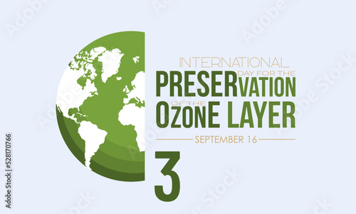 Vector illustration design concept of International day for the preservation of the ozone layer observed on every september 16.