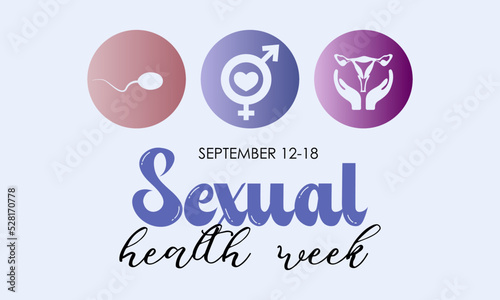 Vector illustration design concept of Sexual Health Week observed on every september.