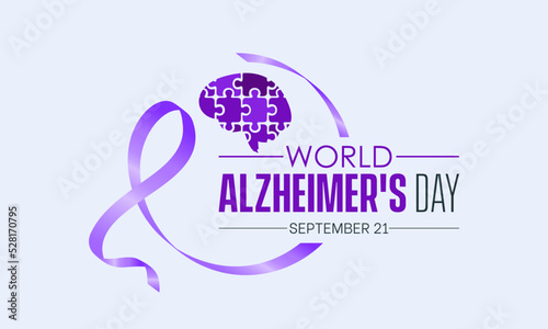 Vector illustration design concept of World alzheimer's day observed on every september 21.