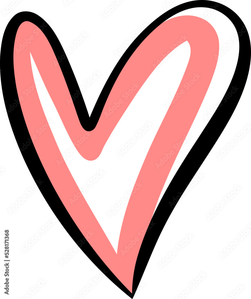 Hand drawn heart illustration 