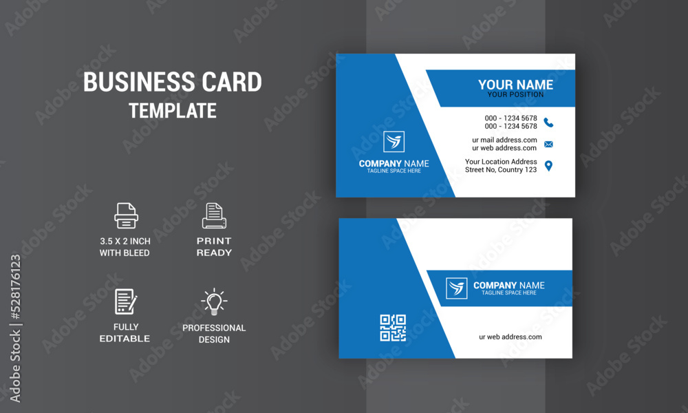 Creative Business Card Design. Agency Card Design. Photos & Vector Standard Template Creative Business Card Design. Agency Card Design. Photos & Vector Standard Template