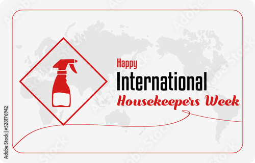 Housekeepers Week. Holiday concept. Template for background, banner, card, poster, t-shirt with text inscription