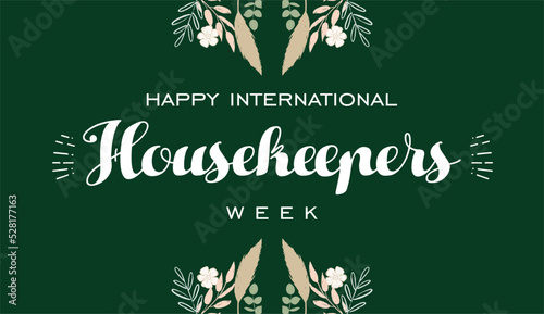 Housekeepers Week. Holiday concept. Template for background, banner, card, poster, t-shirt with text inscription