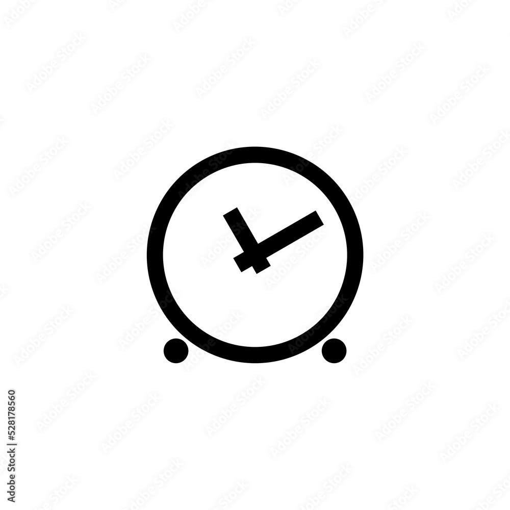 Clock time flat icon isolated on white background Clock time flat icon isolated on white background
