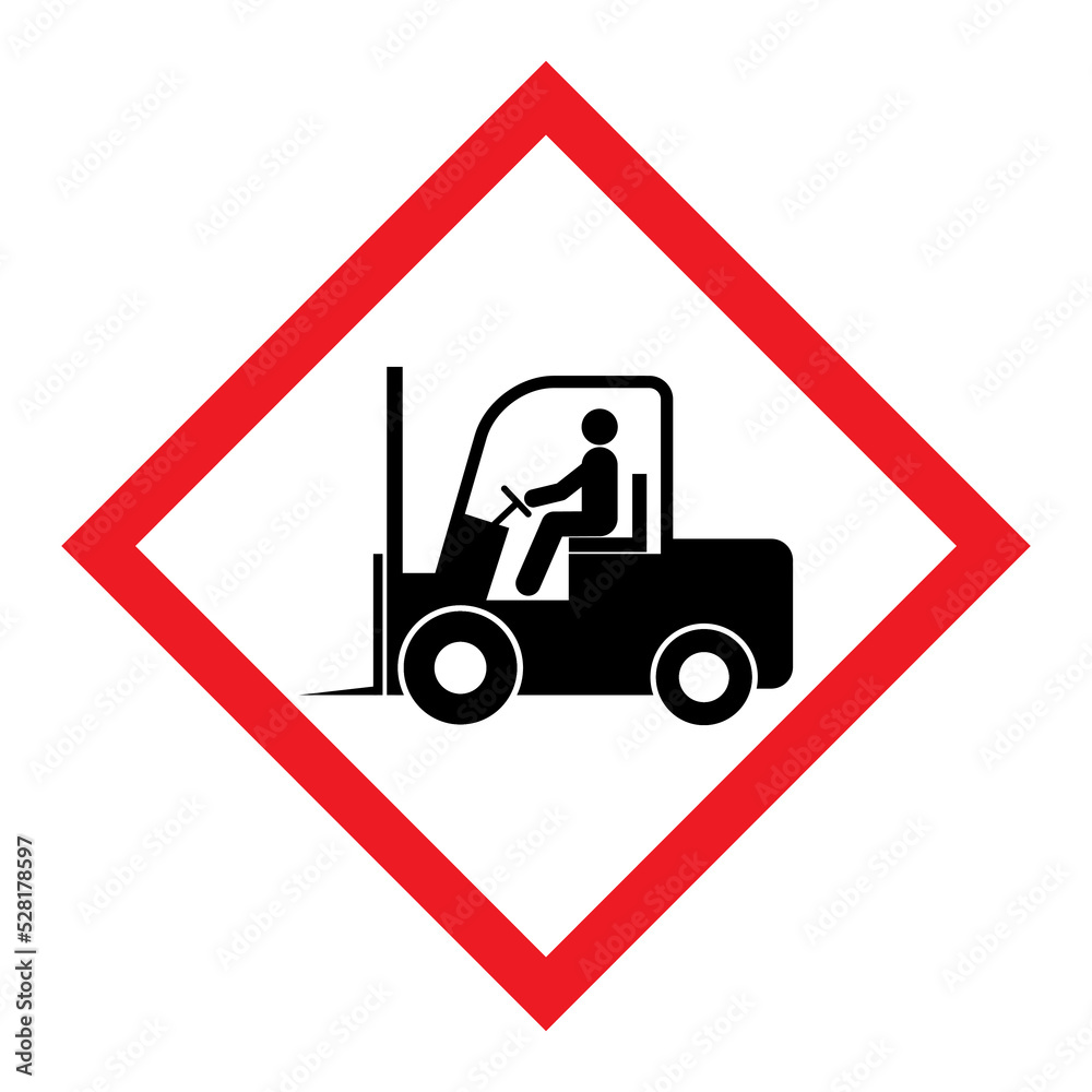 Forklift transport icon, industry vehicle machine symbol, fork truck warehouse vector illustration Forklift transport icon, industry vehicle machine symbol, fork truck warehouse vector illustration