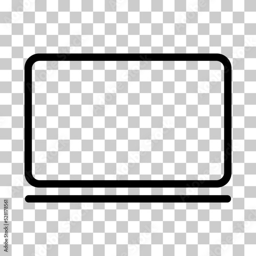 Laptop flat web icon, notebook computer technology symbol , blank display vector illustration