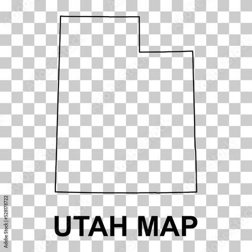 Utah map shape, united states of america. Flat concept icon symbol vector illustration