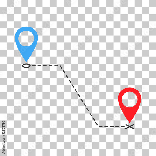 We have moved announcement design, location Vector icon symbol pointer, navigation illustration