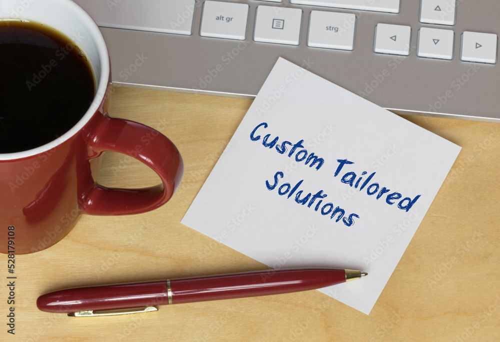 Custom Tailored Solutions - obrazy, fototapety, plakaty 