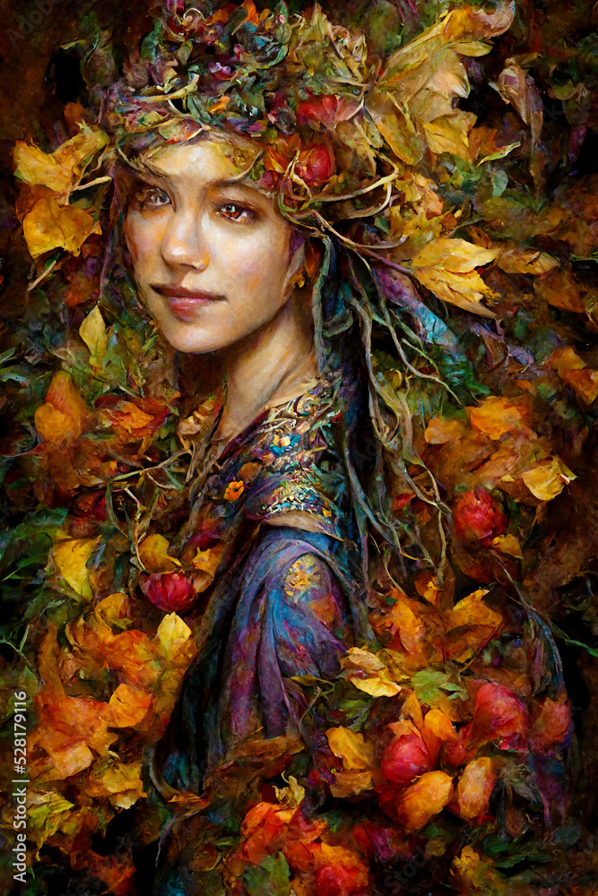 Smiling Autumn fairy Smiling Autumn fairy