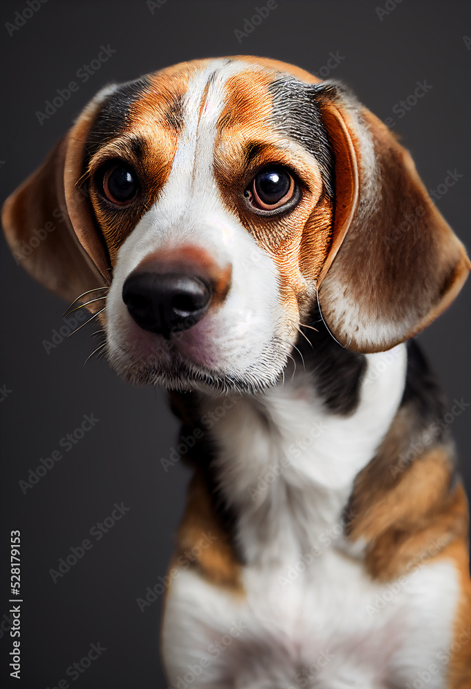 Portrait of beagle dog.