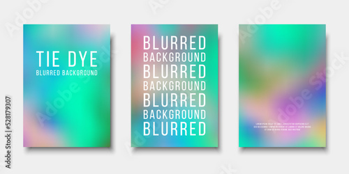 Set of abstract blurred backgrounds for covers, posters, flyers, cards, invitations, banners. Vector illustrations