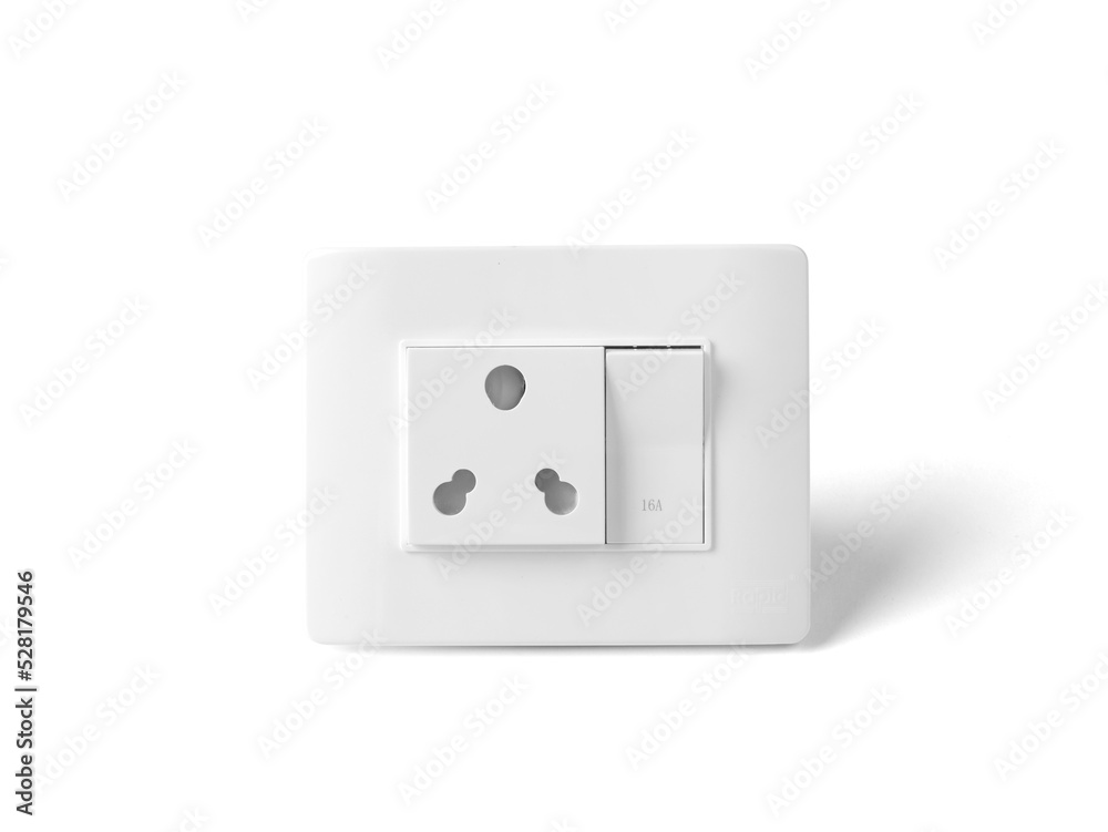 Electricity Switch board with one switch and one Plug in white colour, heavy Electric switch Board for Wall under Mount Electricity Switch board with one switch and one Plug in white colour, heavy Electric switch Board for Wall under Mount